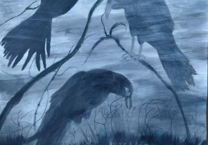 Ilustracja do utworu „Rozdzióbią nas kruki, wrony”