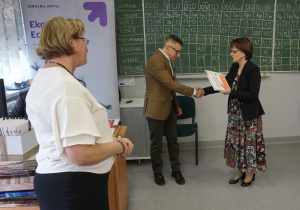 Podziękowania Pani Dyrektor dla jednego z organizatorów