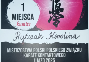 Dyplom - mistrzostwa Polski Polskiego Związku Karate Kontaktowego