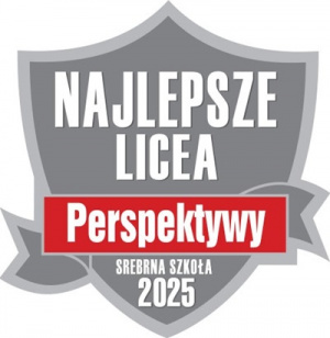Logo najlepsze licea 2025, srebrna tarcza